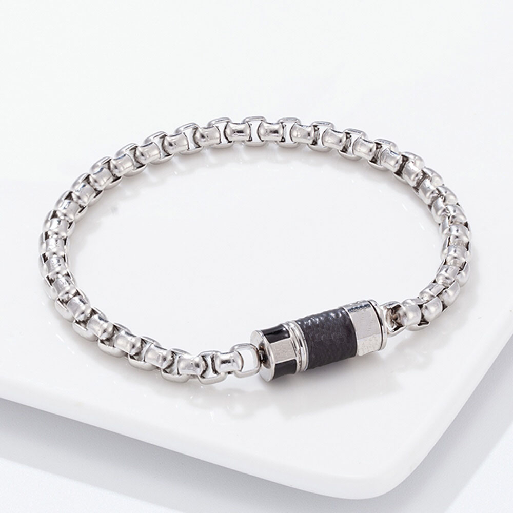 Bracelet bouteille de parfum de haute qualité, cadeaux de couple pour femmes et hommes, bijoux à breloques en acier et titane blanc
