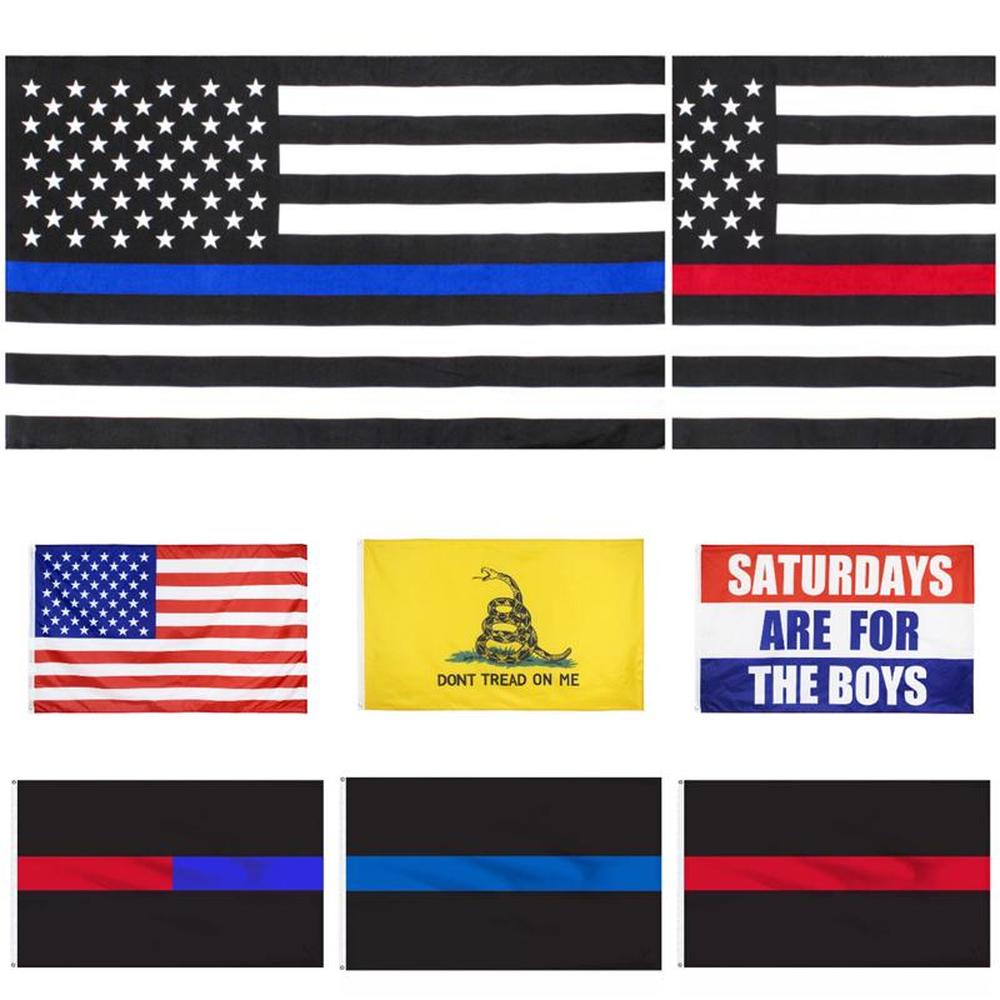 

US STOCK America Presidential Election Flag Presidential Campaign Banner 90*150cm US Flags Blue Line USA Flags Dont Tread on Me Gadsden Flag