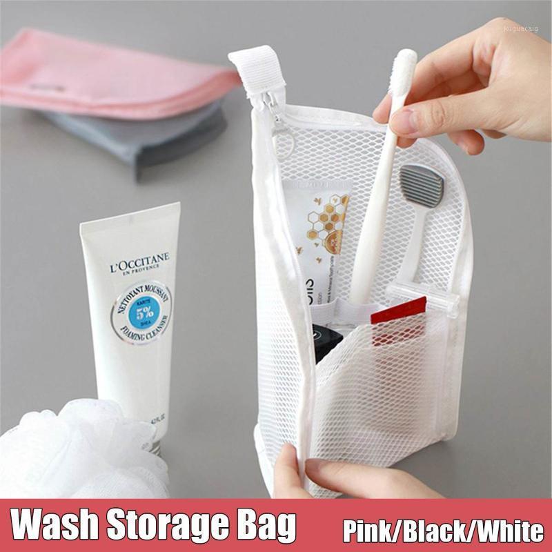 

Waterproof Travel Cosmetic Bag Makeup Brushes Holder Organizer Bag Stand-Up Pencil Case Make Up Pouch Bags For Female Makeup1, Black