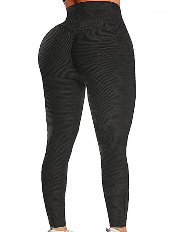 

JGS1996 Push Up Leggings Women' Anti Cellulite High Waist Yoga Pants Tummy Control Workout Ruched BuLifting Stretchy Legging1, Black
