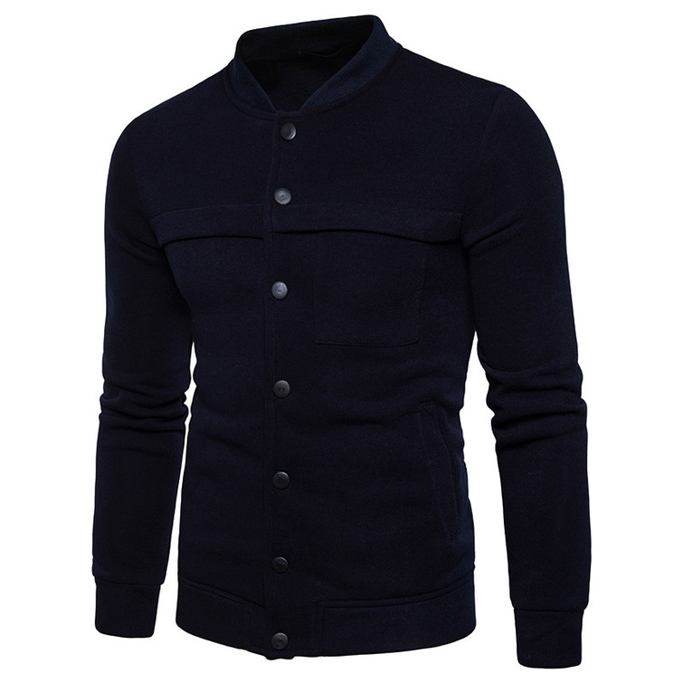 

2021 Brand Men's Stand Collar Solid Color Sweatshirts Jackets Youth Cardigan for Male Sweatshirt kg-263, Light grey