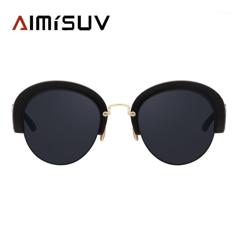 

AIMISUV New Classic Sunglasses Women Mirror Brand Design Round Shades Vintage Eyeware UV400 Female Sunglasses AMS6141