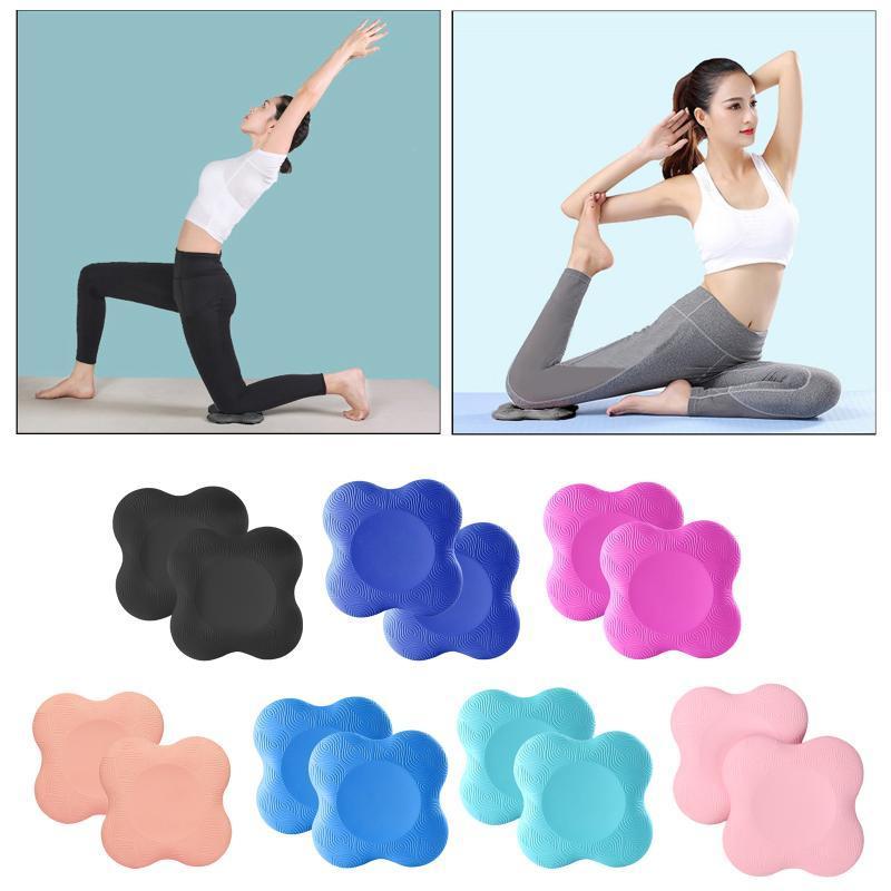 

2pcs Nonslip Yoga Mat Knee Pad Fitness Plank Pilates Gym Square1, Black