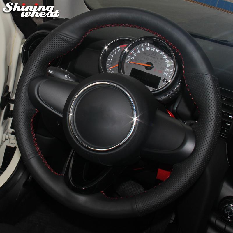 

Shining wheat Black Artificial Leather Car Steering Wheel Cover for Mini Coupe 2020