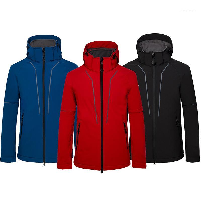 

Cikrilan Men' Spring/Autumn Softshell Jacket Men Outdoor Sports Hooded Coat Windbreaker Waterproof Hiking Jackets1, Black