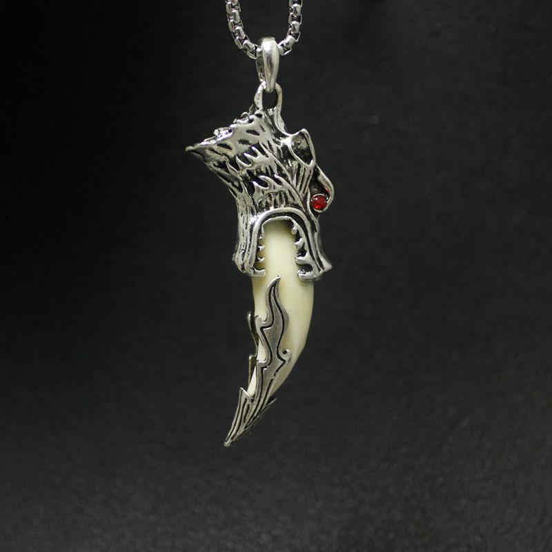

Men Necklace Male Chain Wolf tooth Necklace True tooth Accessories Fashion Jewelry