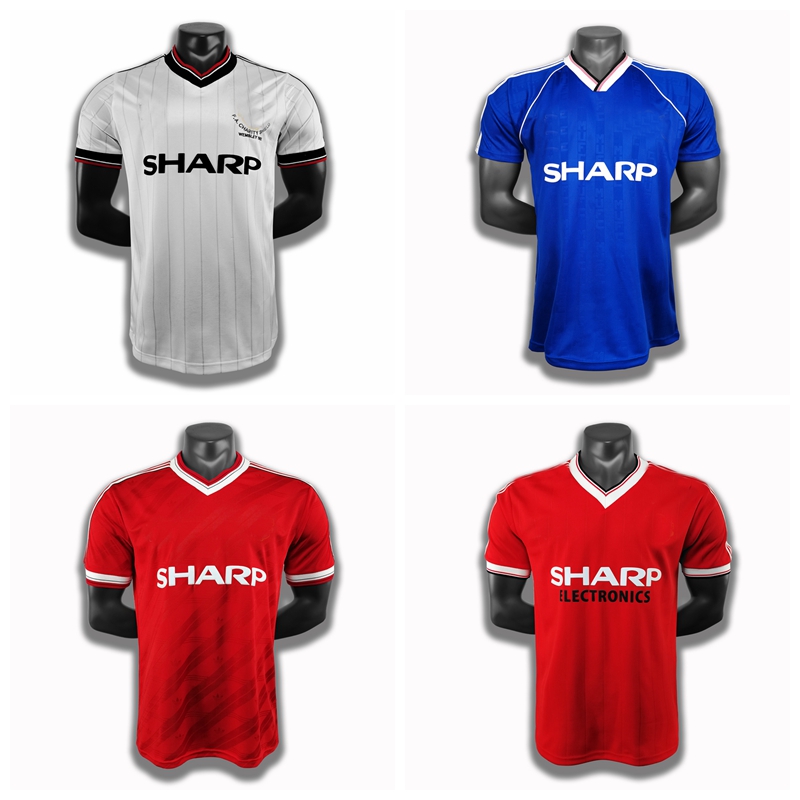 

Retro classic Manchester Robson McClair soccer jerseys 1983 1984 1985 1986 1987 1988 1989 home away football shirt, 1986 home
