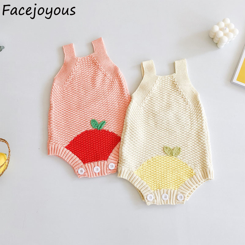 

2021 New Costume Infant Knitted Bodysuit Newborn Onesies Sleeveless Knit Jumpsuit for Baby Girl Boys Clothes Twins Clothing 8ezf, Light yellow