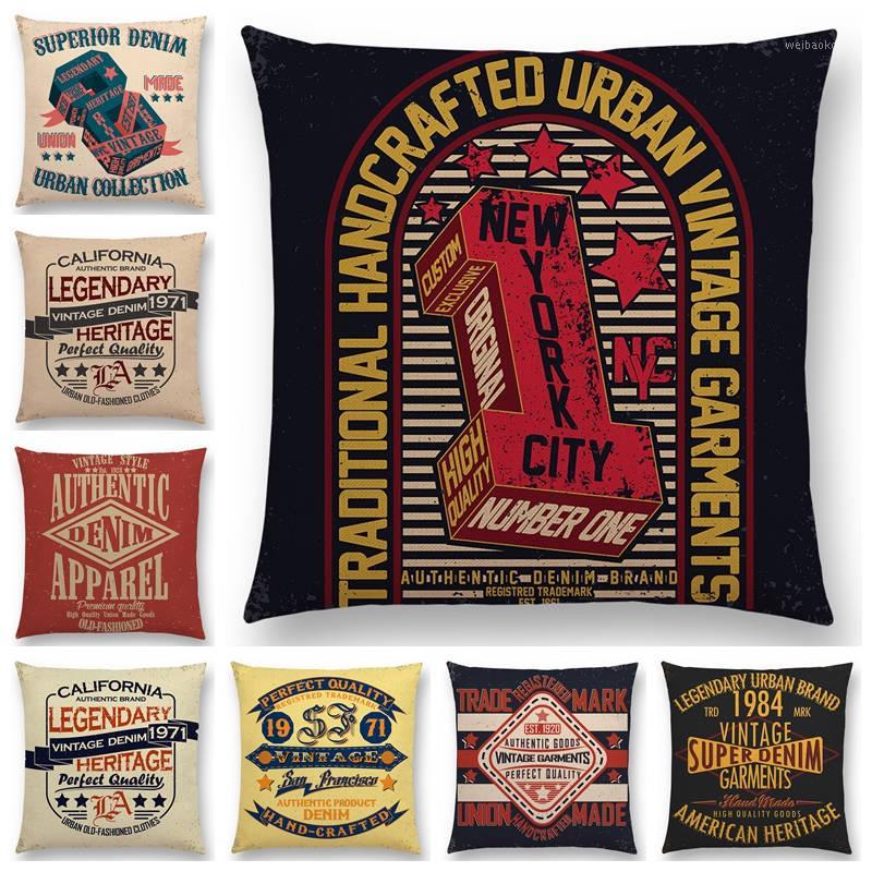 

New Retro Rock Punk Street Graffiti Modern City New York Time Sense Sign English Alphabet Cushion Cover Sofa Throw Pillow Case1, A050705
