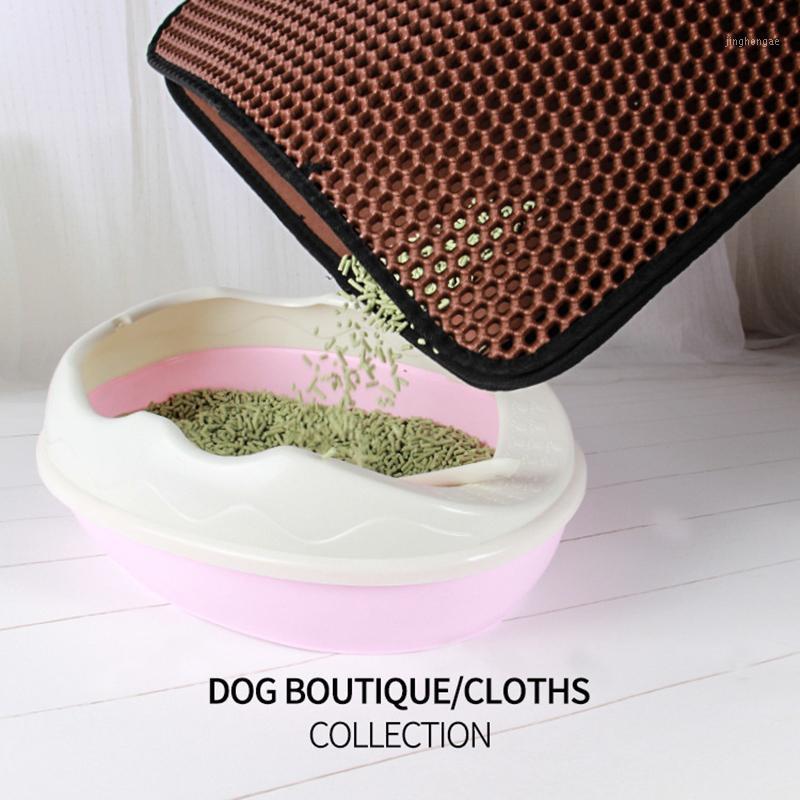 

Waterproof Pet Cat Litter Mat Double Layer Litter Cat Bed Pads Trapping Pets Box Mat Pet Product Bed For Cats House Clean1