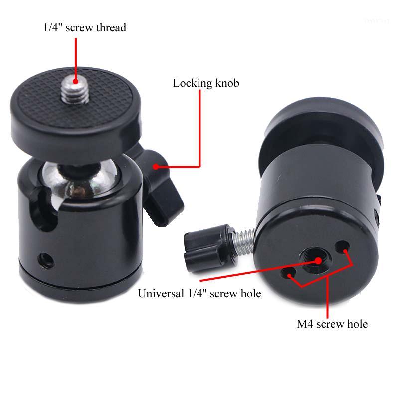 

1/4" Thread Base Mount Ball Head for Canon Nikon Sony Camera/ Camcorder/Smartphone//Holder/Tripod/LED Light Bracket etc1
