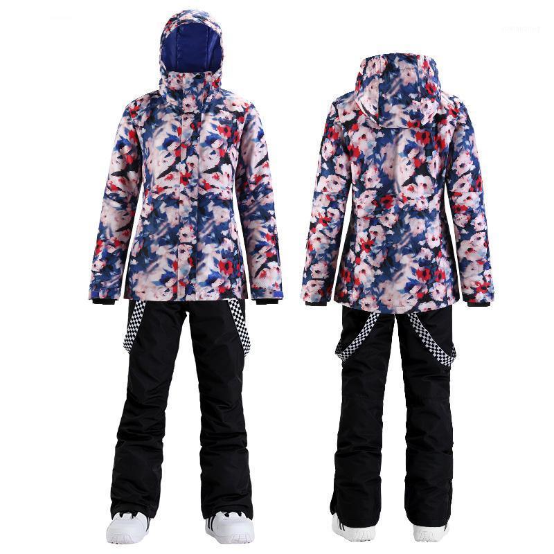 

Women' Ski Suit Waterproof Snowboard Suit Windbreak Jacket And Pants Thickened Warm Alpine Ski Set For Women Snow Sports1, W1