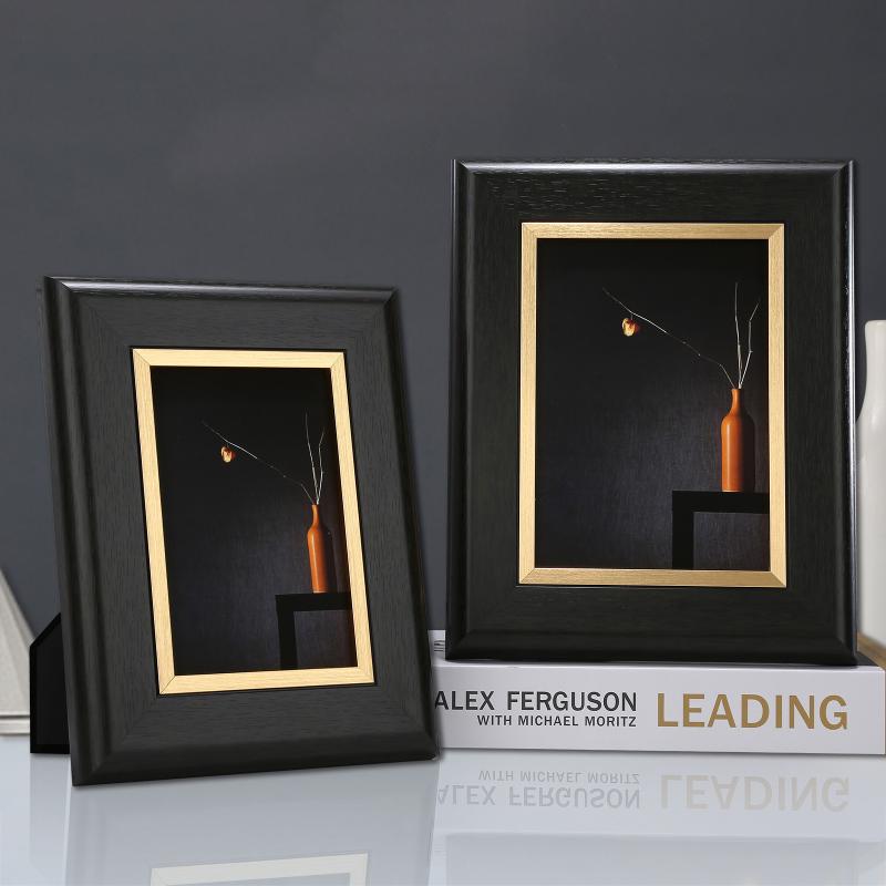 

6/7/10 Inch Modern Light Luxury Solid Wood Photo Frame Living Room rnaments