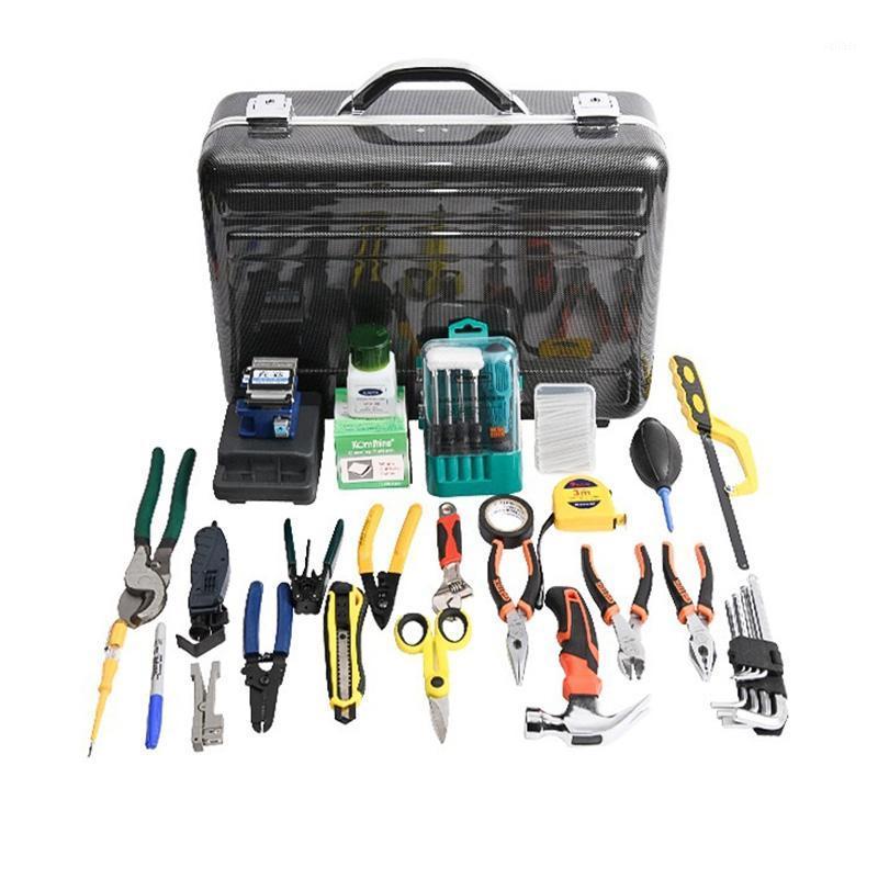 

Fibre optic Fusion Splicing Tool Kit Optical Fiber Terminal Tool kit FTTH Project Power Meter VFL Fiber Cleaver Stripper1