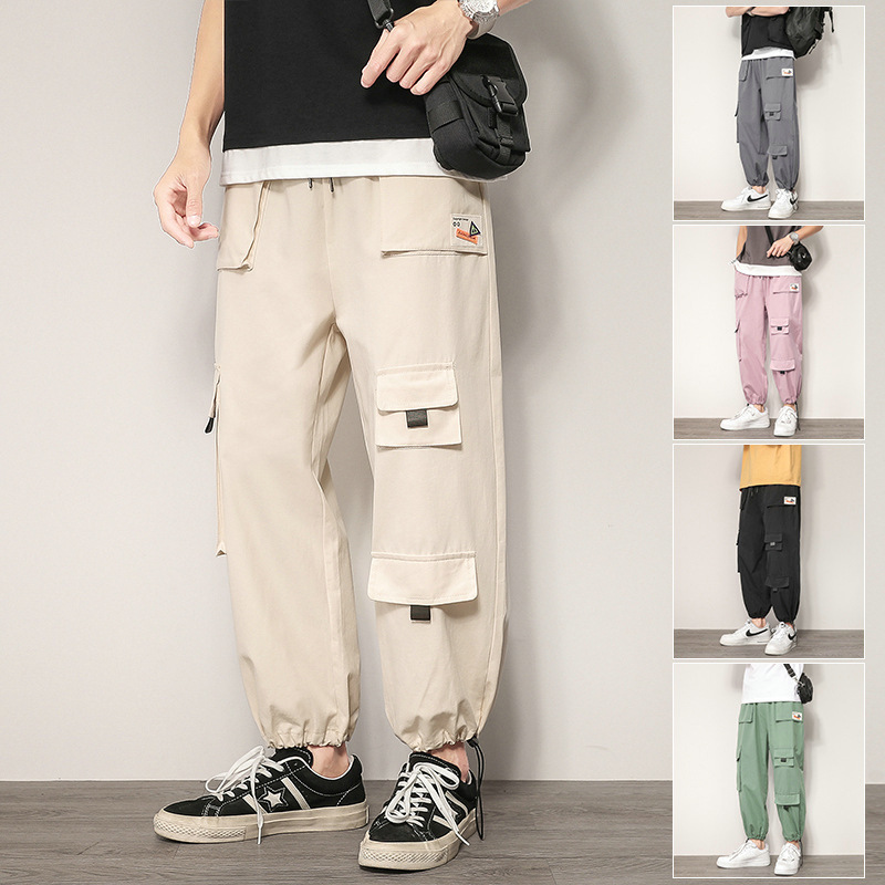 

2021 Style New Autumn Wear Legal Trend Male Casual Workwear Popular Capri Pants Brand Ylpv, Red