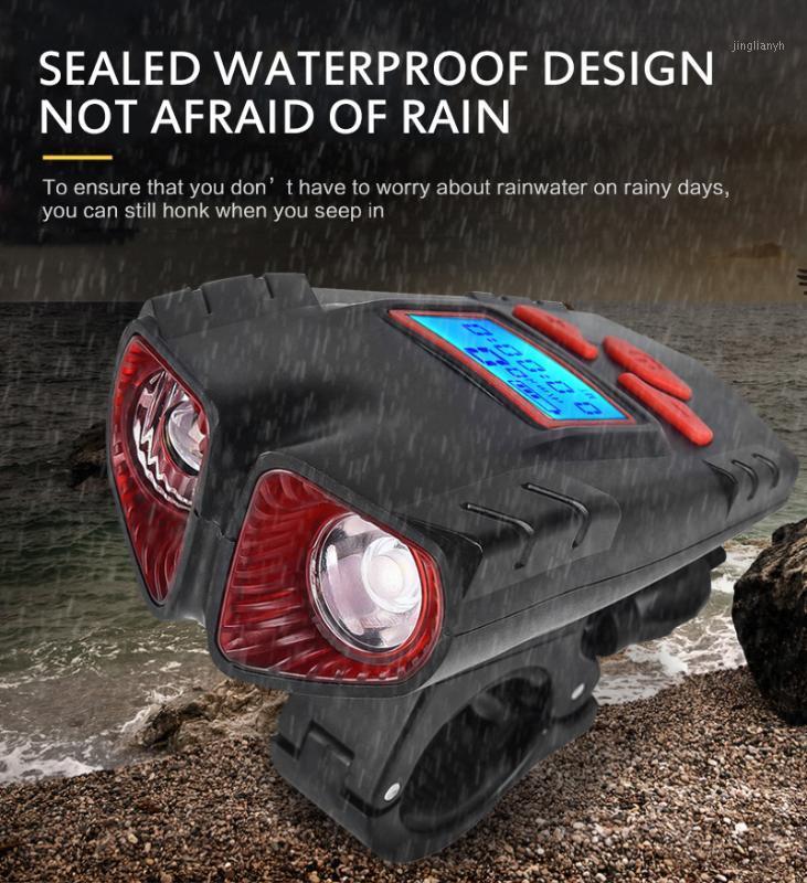 

Waterproof Bike Bicycle Light Front Bike Headlight Bicycle Horn Light Bell Horn Stopwatch Speedometer Accessories1