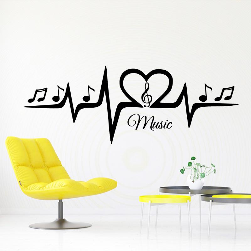 

NEW music Waterproof Wall Stickers Home Decor For Kids Rooms Nursery Room Decor For Kids Rooms Home