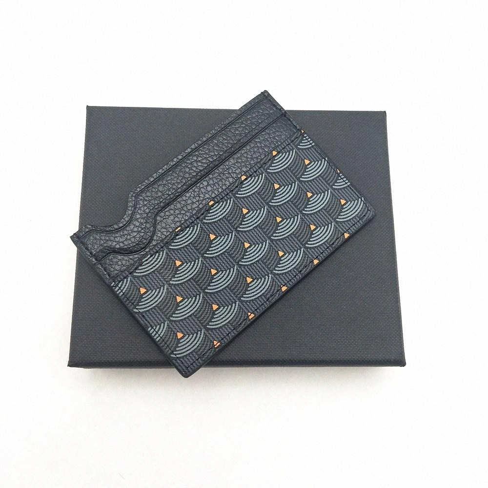 

Fashion Men Women High Quality Credit Card Holders Classic Mens Mini Bank Card Holder Small Wallet Slim Real Leather Wallets Wtih Box faure A2pT#