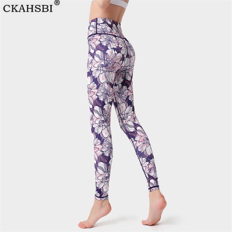 

CKAHSBI High Waist Leggings Push Up Leggins Sport Women Fitness Running Yoga Pants Elastic Trousers Gym Digital Printing Bottom, Hk281