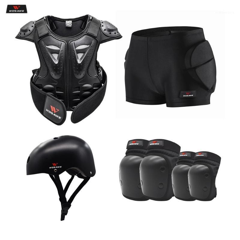 

WOSAWE Children's Motorcycle Protective Gear Suit Sports Full Body Armor Chest Riding Knee Elbow Pads Wrist Helmet Protector1
