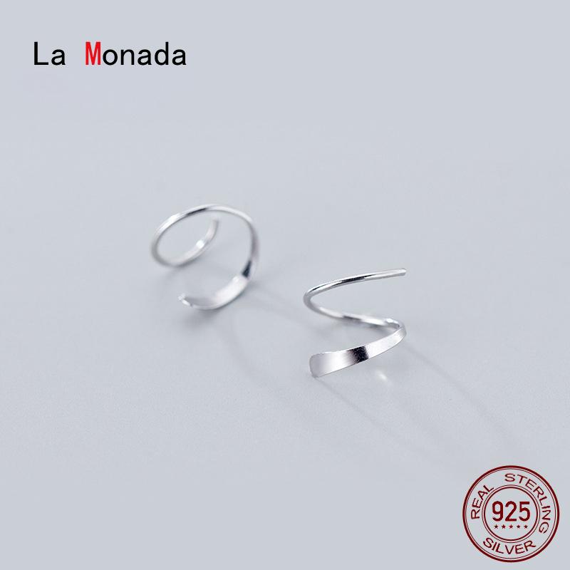 

La Monada Spiral Hoop Earrings For Women Silver 925 Minimalist Fine Women Earrings Jewelry Hoop 925 Sterling Silver
