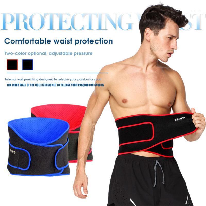 

AOLIKES Breathable Waist Support Sports Bodybuilding Back Pressurized Belt Fitness Weightlifting Elastic Training Equipment1, Black with blue