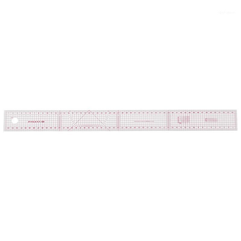 

Sewing tailor 54 cm shared double side metric straight ruler transparent pink1