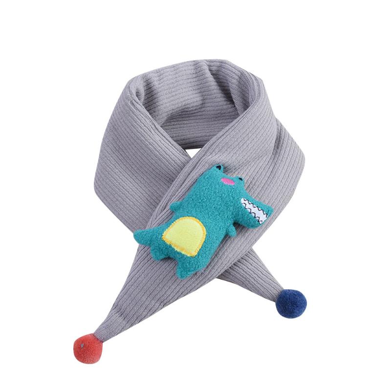

FREE OSTRICH Kids Girl Boy Cartoon Dinosaur Shawls Scarves Winter Warm Plush Neckerchief Child Kids Fashion Fur Scarves Gift