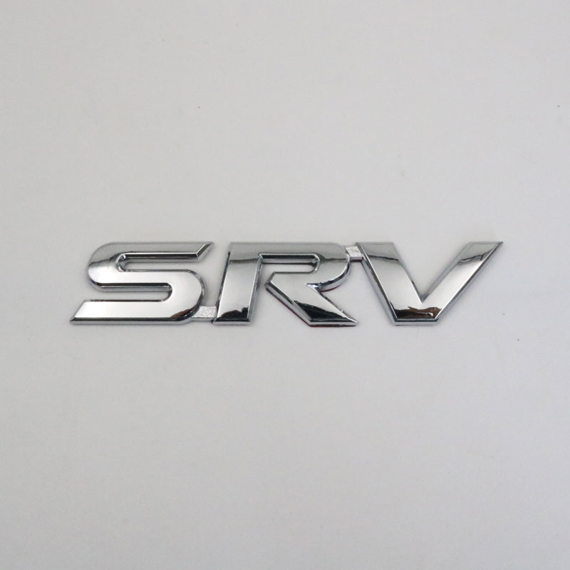 

For Toyota SRV Emblem 3D Letter Chrome Silver Car Badge Logo Sticker
