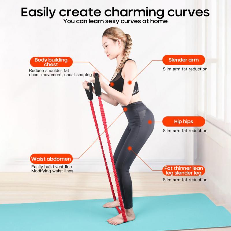 

5Levels Resistance Bands with Handles Yoga Pull Rope Elastic Fitness Band Exercise Tube Band for Home Workouts Strength Training