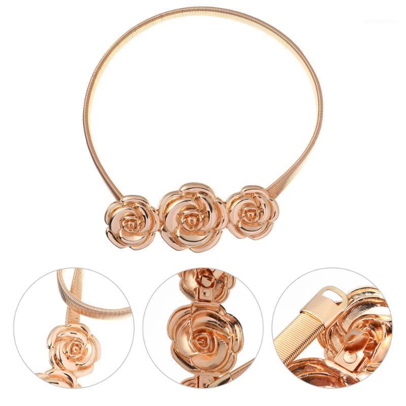 

1 Pair Punch-free Metal Curtain Buckles Rose Decorative Curtain Tiebacks1, Golden 2