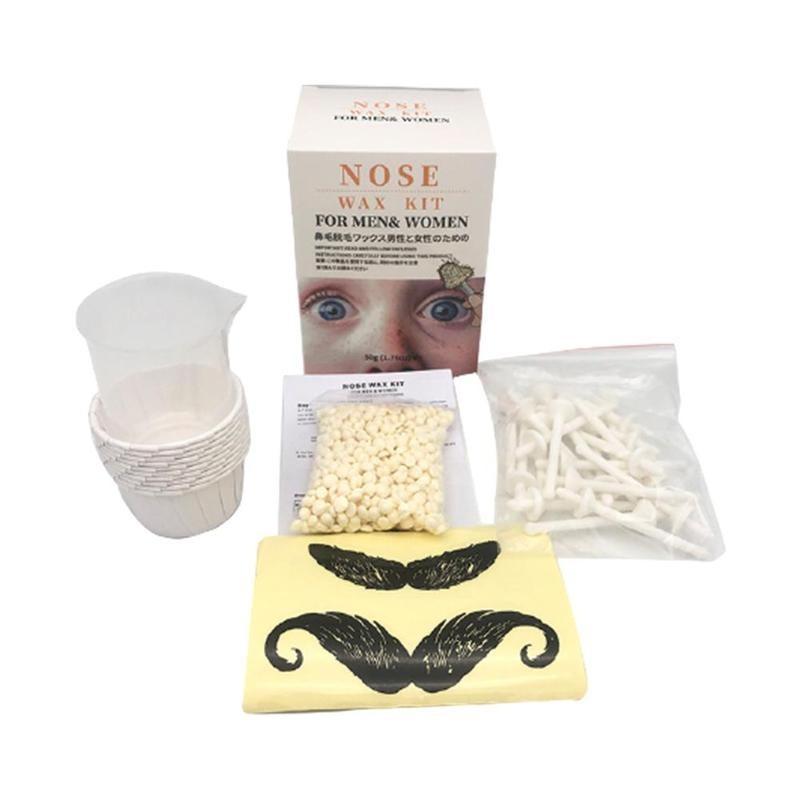 

50g Nose Hair Wax Set Hair Removal Nose Wax Kit For Men Women Painless Beads Ear Kit Nasal Removal Cosmetic Tool