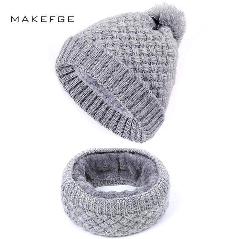 

Autumn and winter women's knitted cotton hats warm and comfortable men's women's universal plus velvet thick ski mask caps bib