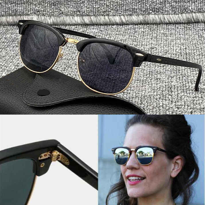 

2022 Fashion Brand Polarized Sunglasses For Men Women TR90 Pilot Designer Sunglass UV400 Eyewear Glasses Luxury Mens Metal Half Frame Polaroid Lens High Quality