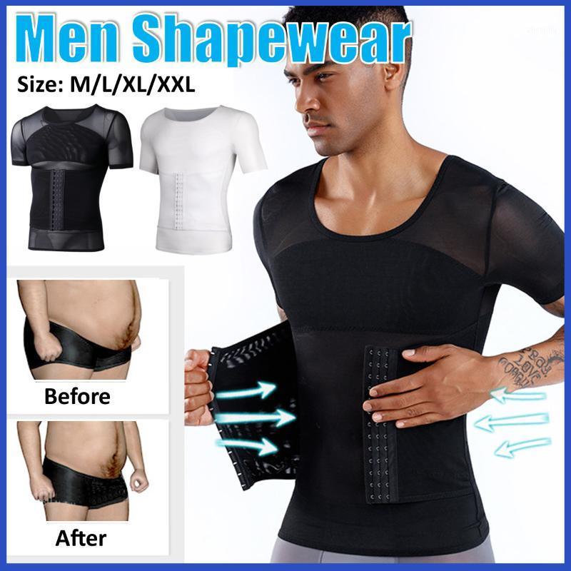 

Men's Slim Belly Underwear Body Sculpting Shaper Abdomen Tummy Waist Girdle Trim Belt Cummerbund Shaperwear1, White
