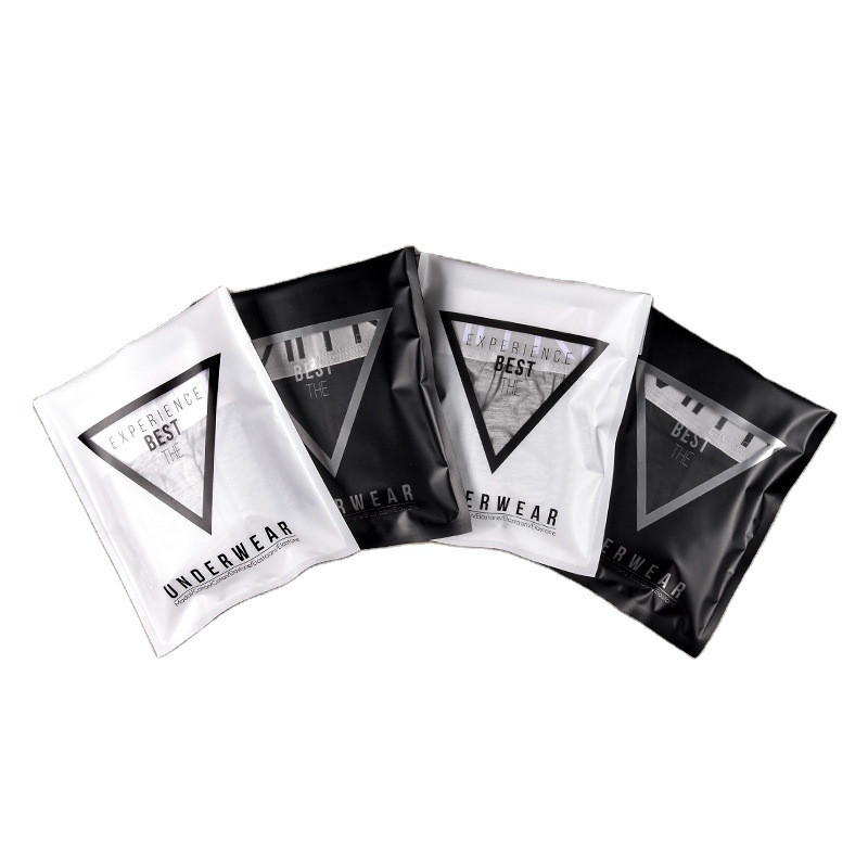 

Underwear Packaging Bag Black White 15*18cm Men Women Plastic Underpants Storage Pouch Universal Underwear Self-adhesive Bag