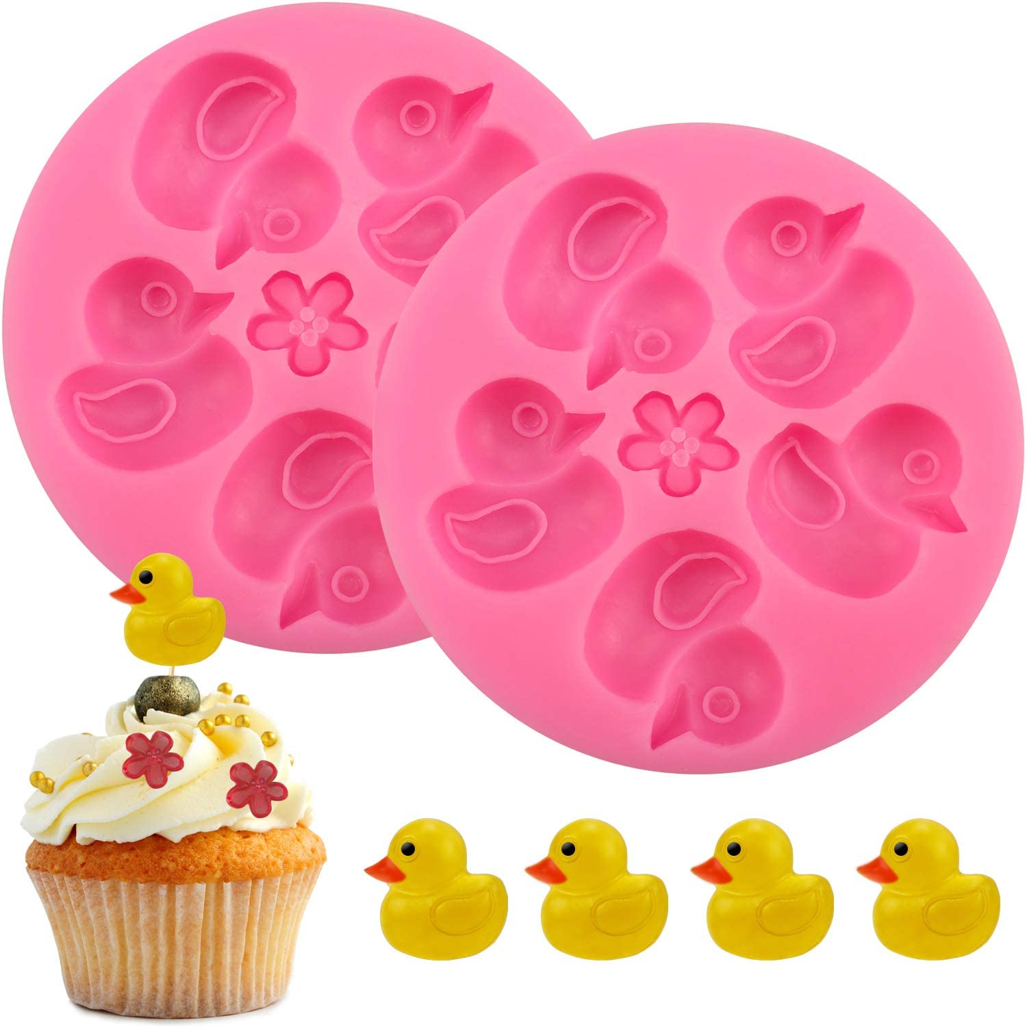 Duck Silicone Molds 5 Cavity Fondant Mould Food Grade Molds for Candy Cake Decoration Jewelry Making 1222258-image-756616880