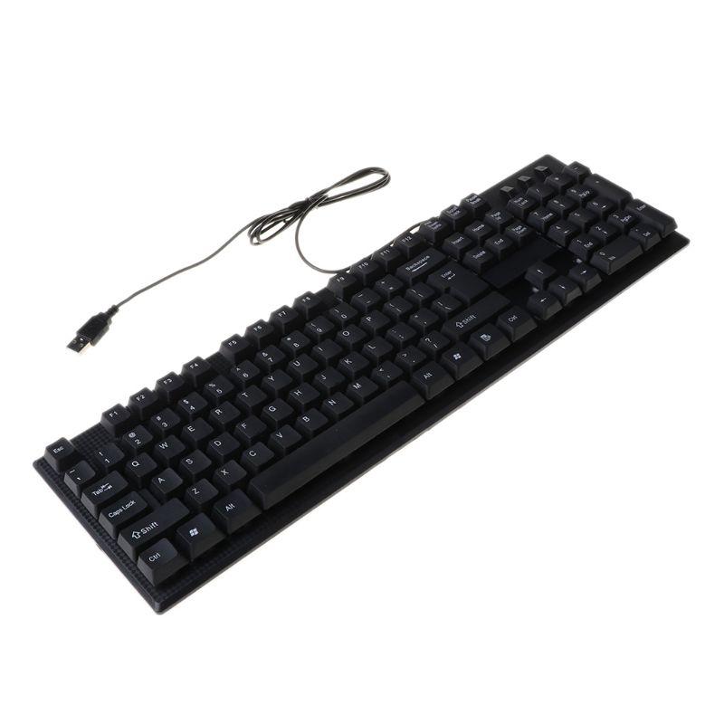 

Russian Arabic French spanish USB Wired Silent Keyboard Waterproof Office 104 Keys Keyboard for Windows Desktop Computer