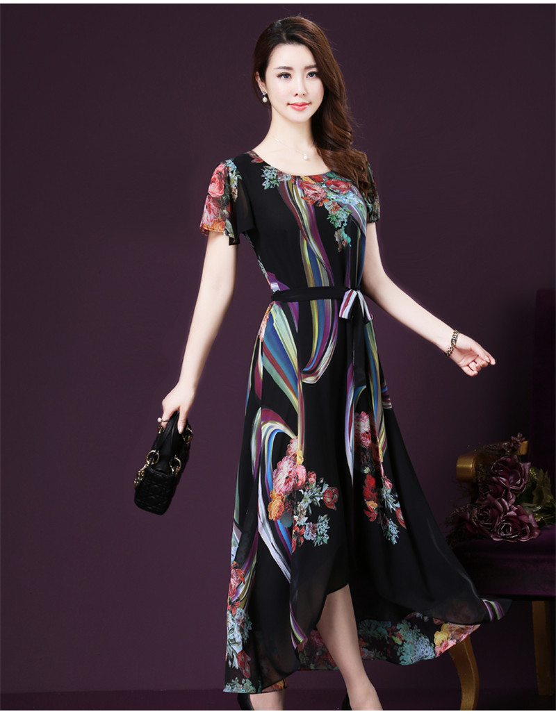 

2021 New Femme Maxi Vero Robe Vestido Preto Do Vintage Chiffon Das Mulheres Magro Vestidos Longos Plus Size 6xl Fy599 Mhwi, Black