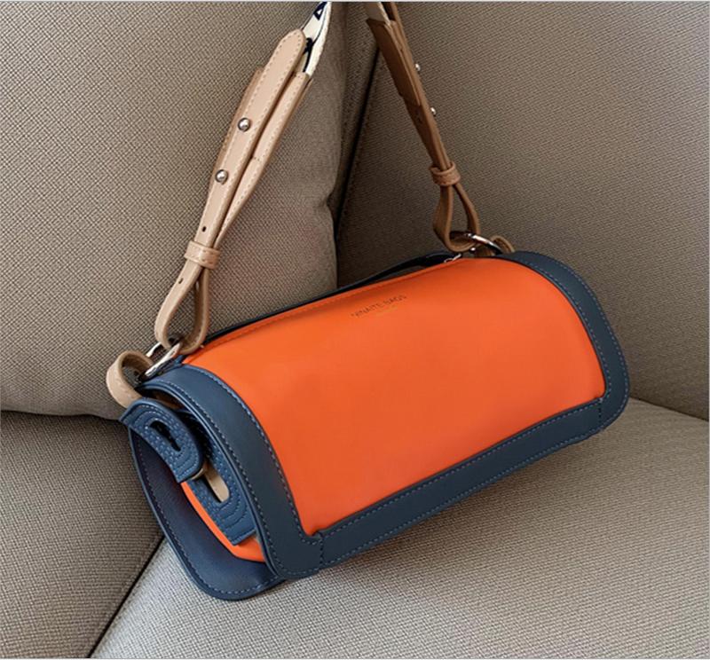 

Shoulder Bags Wide Belt Cylinder Bag 2021 Fashion Summer Small Women's Messenger Foreign Style One Korean, Black