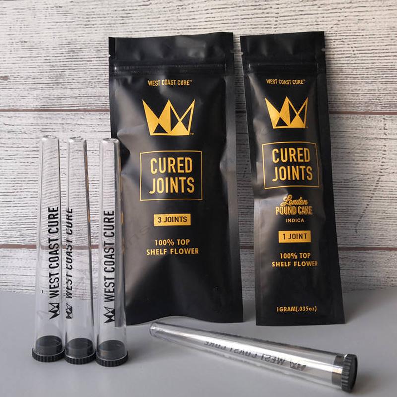 

Gift Wrap 50pcs West Coast Joints Bag Packaging For 1.0ml 0.8ml Preroll Pre-Rolled Tube Vape Pen Carts Cartridges 1pcs Plastic Tubes