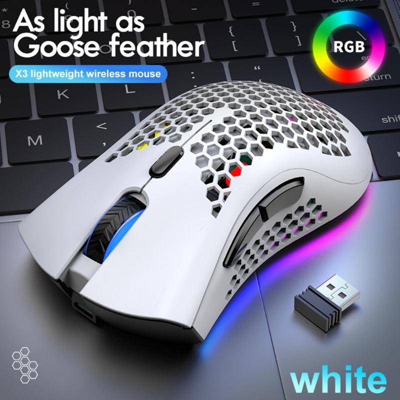 

ziyoulang Lightweight X3 Gaming Mouse Honeycomb Shell Wireless Ergonomic Mice for Computer Gamer Computer Peripheral Peripheral