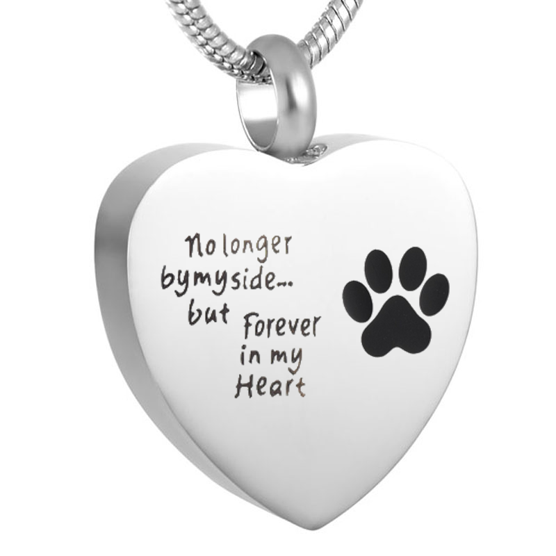 

IJD9095 Available Heart Cremation Pendant Stainless Steel Ashes Holder Keepsake Jewelry for Pet Lovers