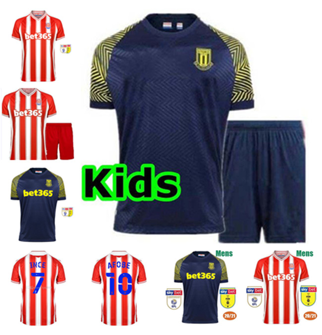 

brand new 2021 stoke city youth football sportswear vokes power mcclean afobe home and away stadium 20 21 customized + children's sui, Black;yellow