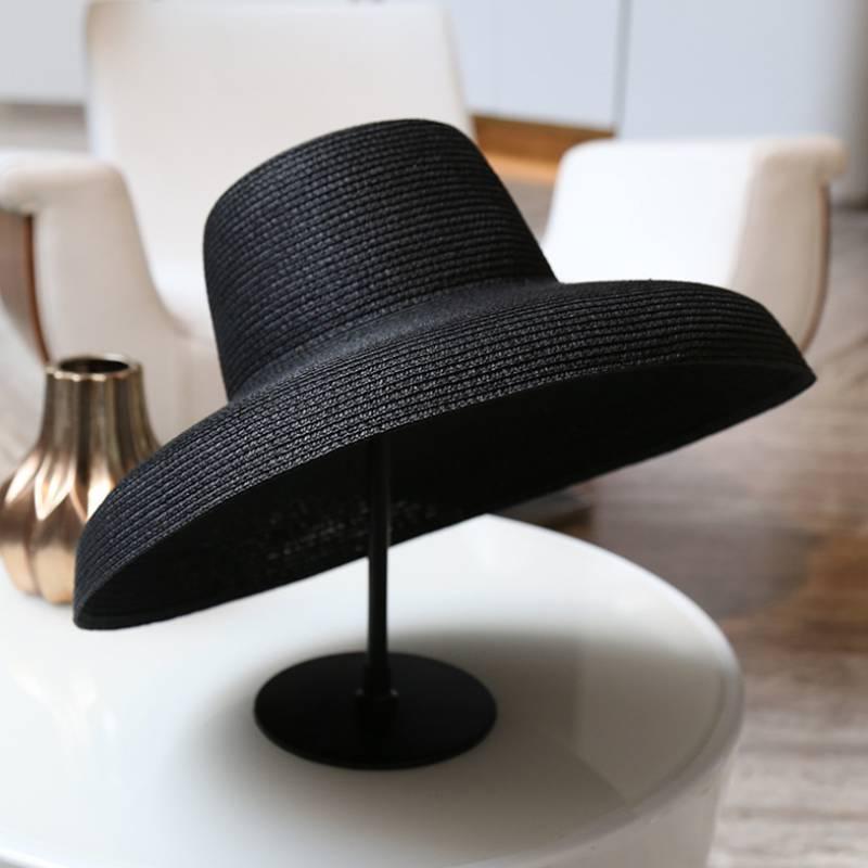 

MYZOPER New Fashion 2020 Solid Color Personality Straw Hat Vacation Summer Korean Version Beach Hat Women's, Picture color