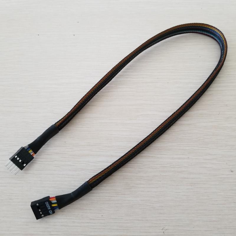 

AC97 HD audio extension cable made of UL1007 22AWG wire for Chassis front panel 50cm Male/Female or Female/Female
