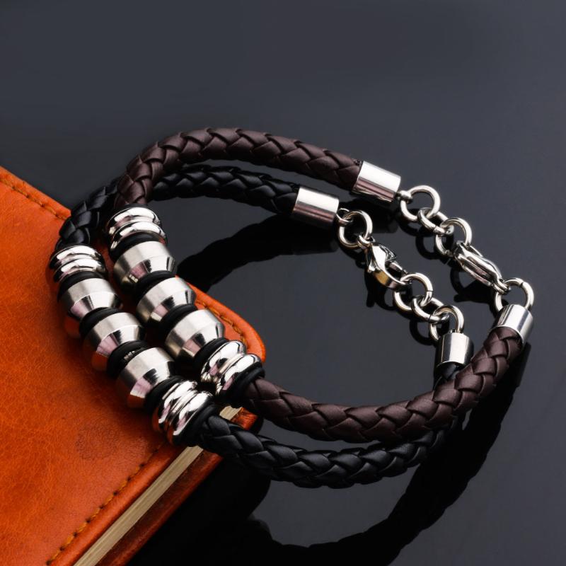 

Men's Health Sports Bracelet Stainless Steel Silicone Bracelets with Chain Men Accessories Jewelry Rubber Wristband Pulsera