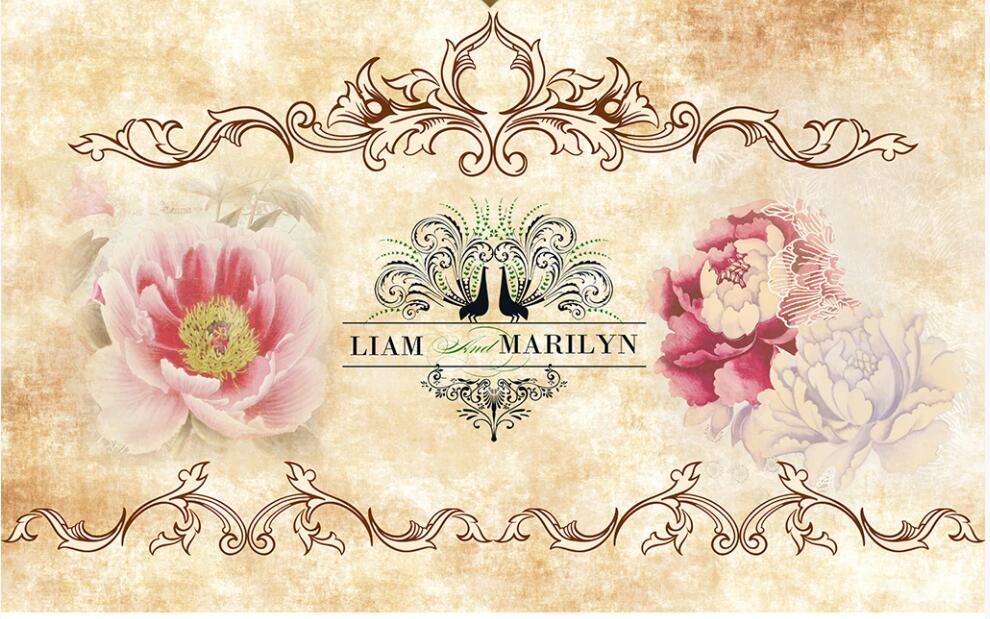 

3d wallpaper custom photo mural on the wall European style retro flowers living room Home decor 3d wall murals wallpaper for walls 3 d, Non-woven wallpaper