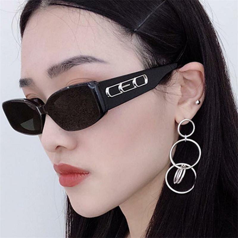 

2021 Popular Small Frame Rectangle Sunglasses Women Brand Designer Fashion Candy Colors Clear Square Sun Glasses AS015