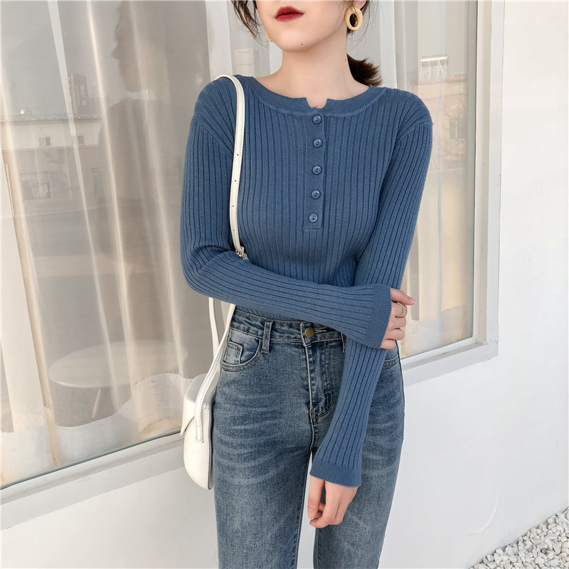 

2021 New Autumn Female Winter Pullovers Sweatshirt Elegant Mesh Buttons Ladies Bottoming Sw9065 Jumpers HSJC, Yellow